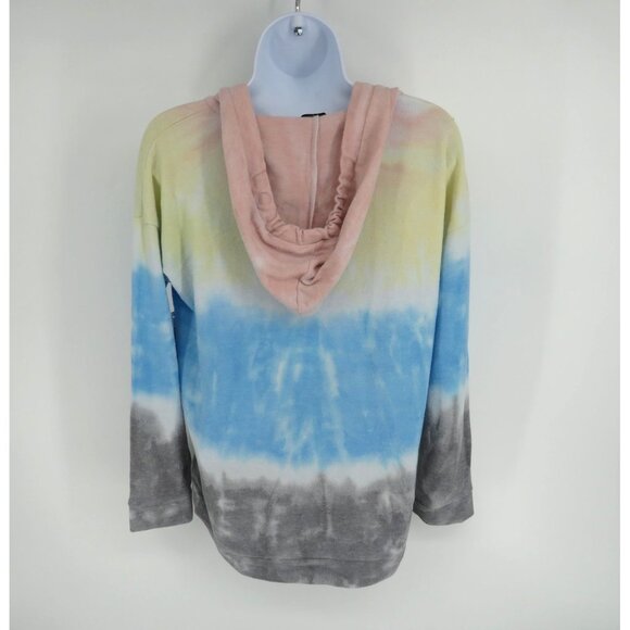 Theo & Spence Tie-Dye Hooded Sweatshirt V-Neck Pullover Medium NWT $68 - Picture 5 of 5